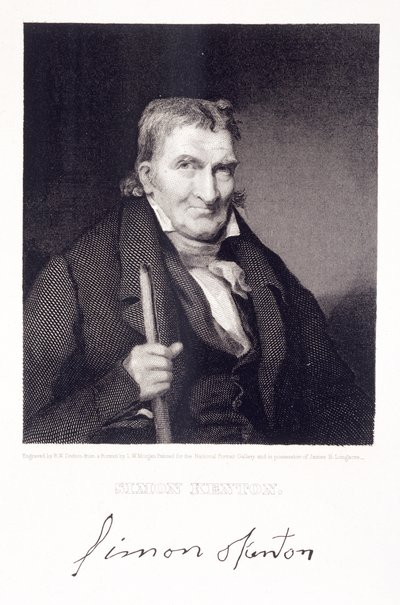 Simon Kenton, Engraved by Richard W. Dodson by Louis W. Morgan